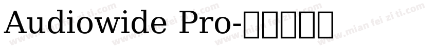 Audiowide Pro字体转换